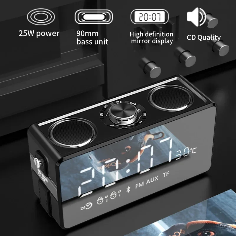 High Volume FM Radio with Alarm Clock Wireless Caixa De Som Portable Bluetooth Speaker Outdoor Music Box Powerful Subwoofer AUX
High Volume FM Radio with Alarm Clock Wireless Caixa De Som Portable Bluetooth Speaker Outdoor Music Box Powerful Subwoofer AUX