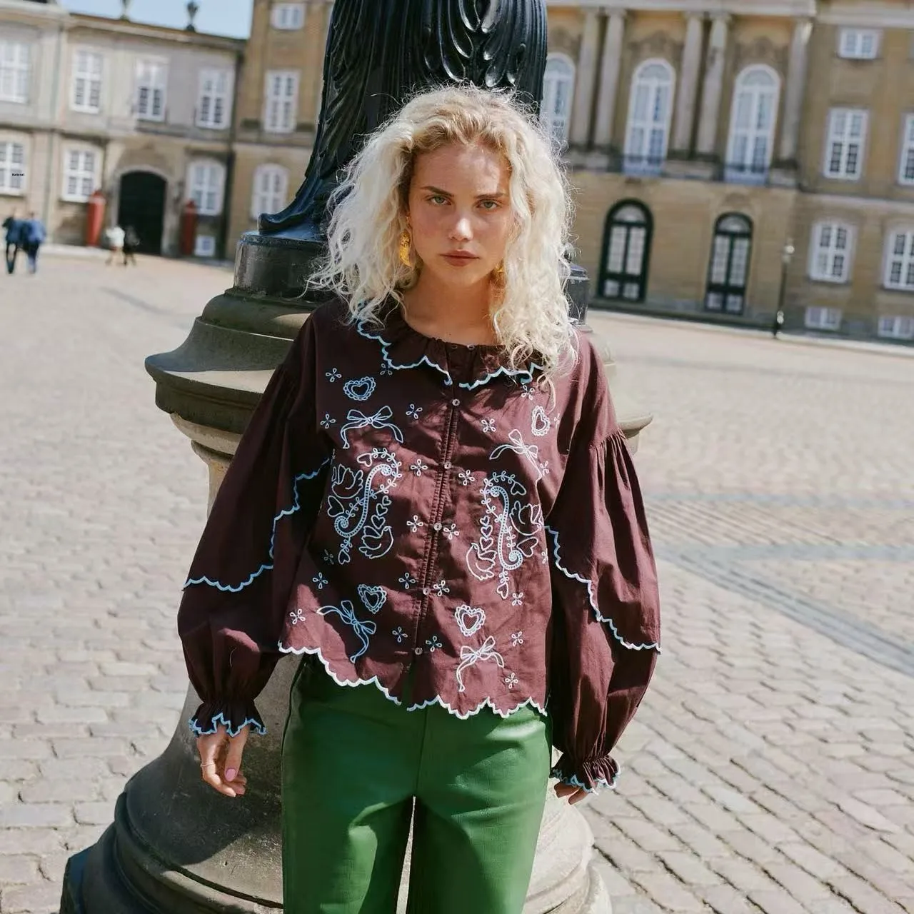 Bordeaux Red Embroidered Cotton Hollow out Shirt Vintage Style Straight Cut Long Sleeve Women's Fashion Breathable Casual Shirt
Bordeaux Red Embroidered Cotton Hollow out Shirt Vintage Style Straight Cut Long Sleeve Women's Fashion Breathable Casual Shirt