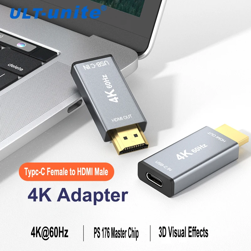 4K@60Hz Type C to HDMI Adapter USB-C Female to HDMI Male Adaptor Converter For Apple Huawei Dell HP Laptop Projector HDTV
4K@60Hz Type C to HDMI Adapter USB-C Female to HDMI Male Adaptor Converter For Apple Huawei Dell HP Laptop Projector HDTV