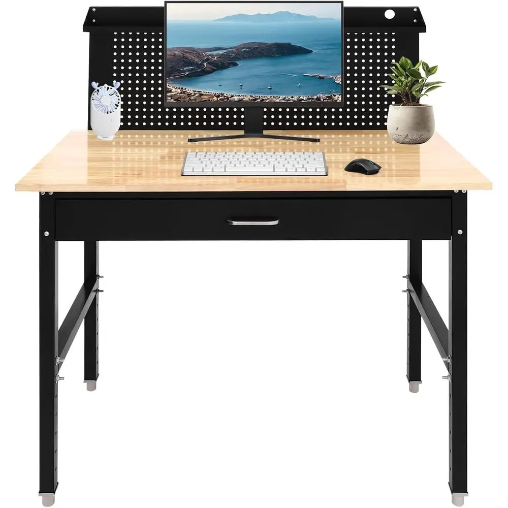 Heavy-Duty Adjustable Height Workbench with 2000lbs Capacity for Garage, Garden, Home, and Office Use (Black)
Heavy-Duty Adjustable Height Workbench with 2000lbs Capacity for Garage, Garden, Home, and Office Use (Black)