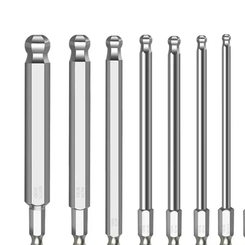 1x 100mm Ball End Hex Screwdriver Bit Metric Hex Bit 1/4 Inch Hex Ball Head Magnetic Hexagonal Screwdriver Hand Tools H1.5-H10
1x 100mm Ball End Hex Screwdriver Bit Metric Hex Bit 1/4 Inch Hex Ball Head Magnetic Hexagonal Screwdriver Hand Tools H1.5-H10