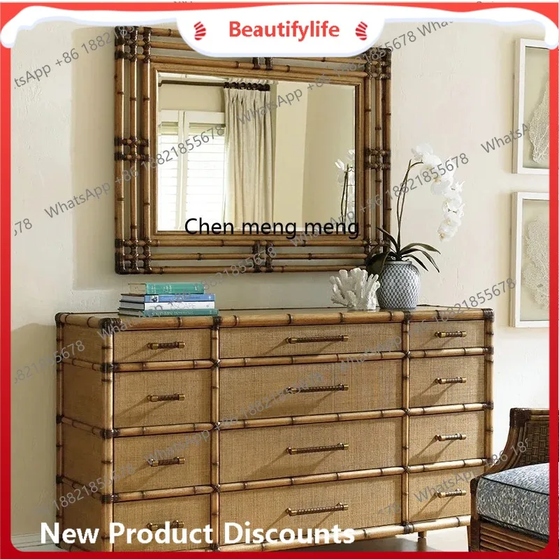 B67 American country style art mirror home retro living room entrance bamboo frame decorative mirror
B67 American country style art mirror home retro living room entrance bamboo frame decorative mirror