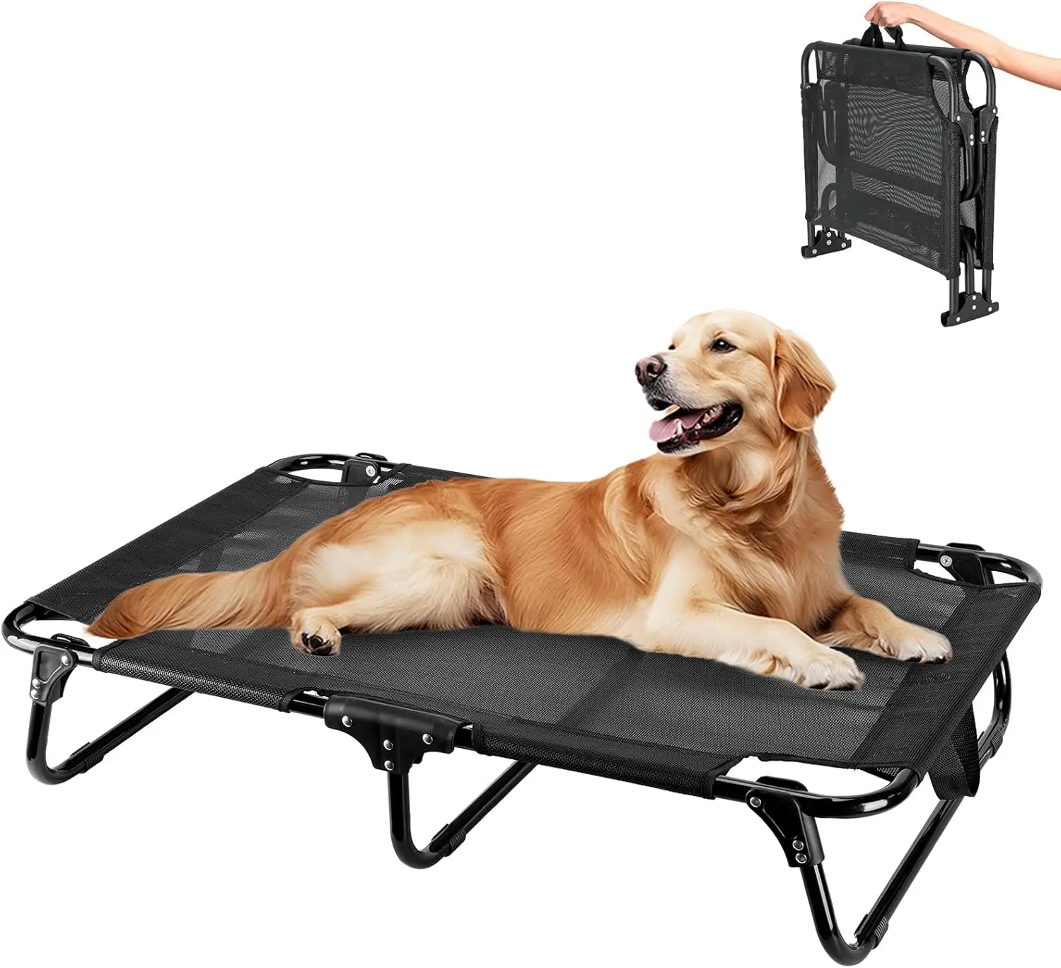 Elevated Dog Bed, Foldable Pet Beds With No Assembly, Cooling Raised Bed With Breathable Mesh, No-Slip Feet Durable Cots Bed
Elevated Dog Bed, Foldable Pet Beds With No Assembly, Cooling Raised Bed With Breathable Mesh, No-Slip Feet Durable Cots Bed