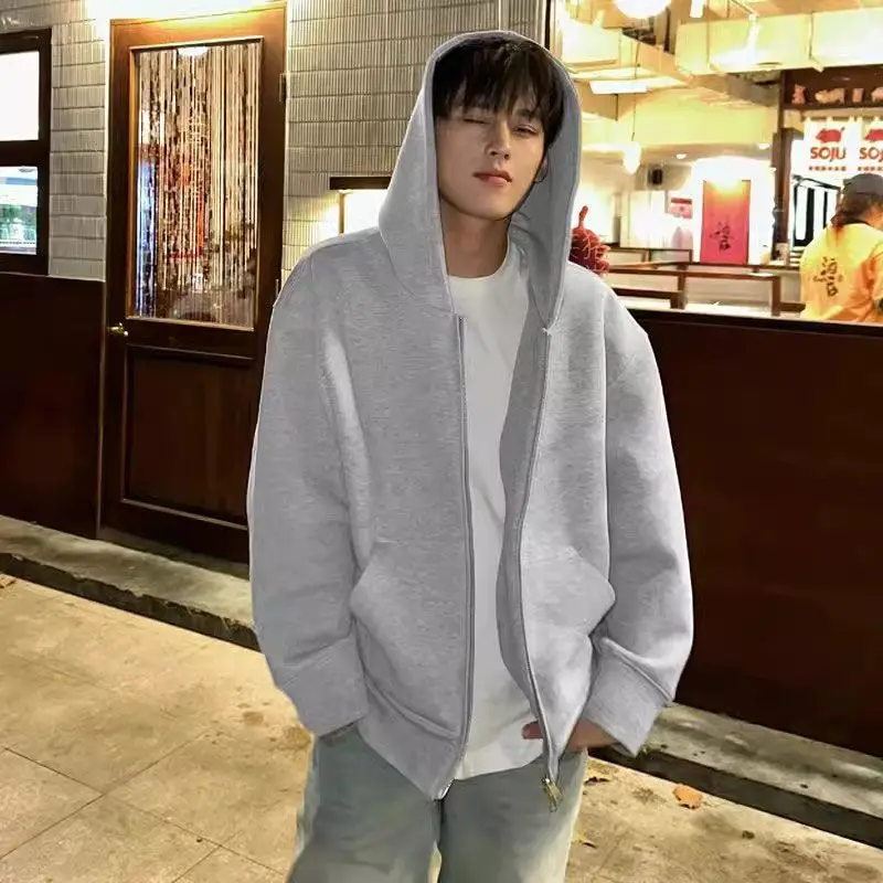 Winter Ins Fashion Stay New Hooded Sweater Solid Color Zipper Cardigan Sweater Loose Solid Color Couple Cat For Men And Women
Winter Ins Fashion Stay New Hooded Sweater Solid Color Zipper Cardigan Sweater Loose Solid Color Couple Cat For Men And Women