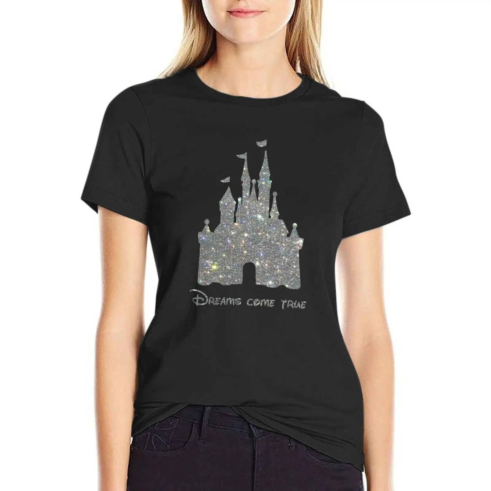 Футболка Castle Dreams come true, летние топы, однотонная рубашка с животным принтом для девочек, летняя одежда, белая футболка, платье для женщин, сексуальное
Футболка Castle Dreams come true, летние топы, однотонная рубашка с животным принтом для девочек, летняя одежда, белая футболка, платье для женщин, сексуальное