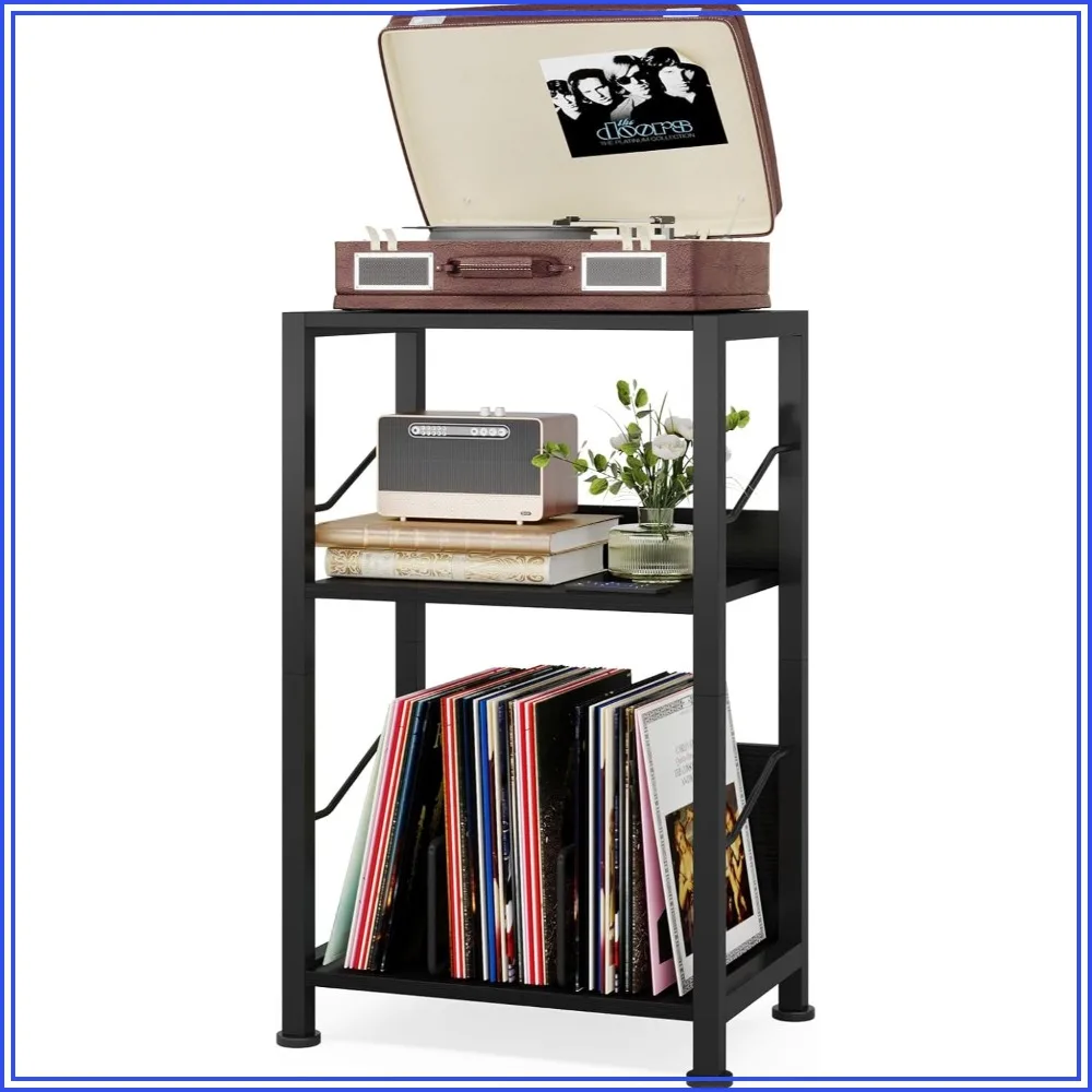 3 Tier Record Player Stand, Retro Vinyl Record Storage End Table for Living Room Bedroom
3 Tier Record Player Stand, Retro Vinyl Record Storage End Table for Living Room Bedroom
