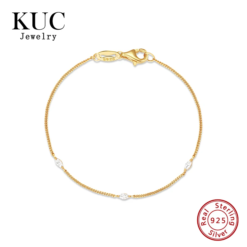 Light Luxury Custom 18K Gold Plated 925 Sterling Silver Minimalist Fine Jewelry Chic Stylish Zircon Chain Bracelet for Girls
Light Luxury Custom 18K Gold Plated 925 Sterling Silver Minimalist Fine Jewelry Chic Stylish Zircon Chain Bracelet for Girls