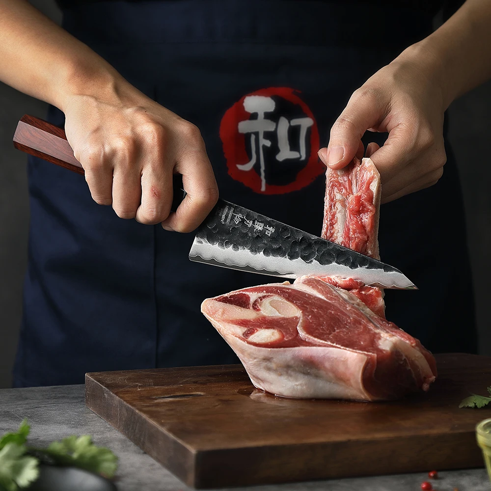 HEZHEN 6" Multipurpose Knife Luxury Kitchen Knife 3 Layers Composite Steel Red Wood Handle Precision Edge For Cut Meat Fruit
HEZHEN 6" Multipurpose Knife Luxury Kitchen Knife 3 Layers Composite Steel Red Wood Handle Precision Edge For Cut Meat Fruit