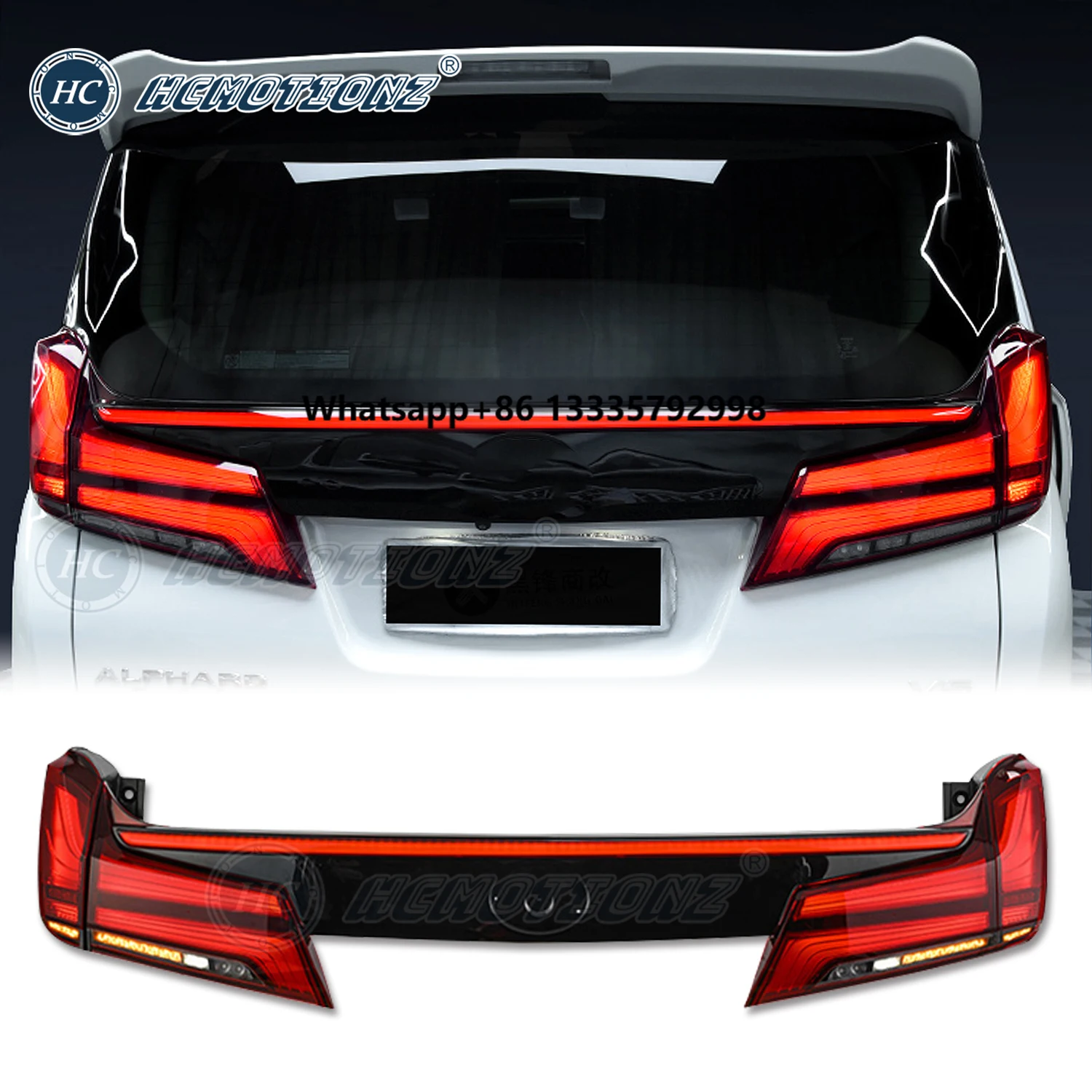 HCMOTIONZ High Quality LED Tail Lights Vellfire AH30 2015-2022 Trunk Lights DRL Car Back Lamps Assembly forToyota Alphard New
HCMOTIONZ High Quality LED Tail Lights Vellfire AH30 2015-2022 Trunk Lights DRL Car Back Lamps Assembly forToyota Alphard New