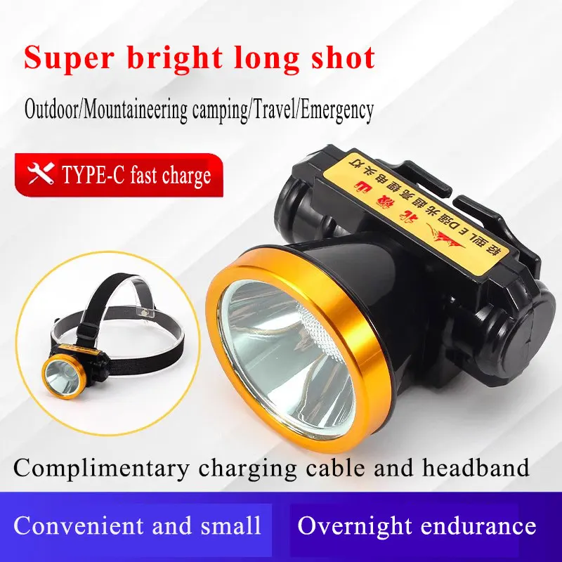 Rechargeable LED Headlamp Strong Light Waterproof Small Head Torch for Night Fishing Outdoor Patrol Camping Wearable Flashlight
Rechargeable LED Headlamp Strong Light Waterproof Small Head Torch for Night Fishing Outdoor Patrol Camping Wearable Flashlight