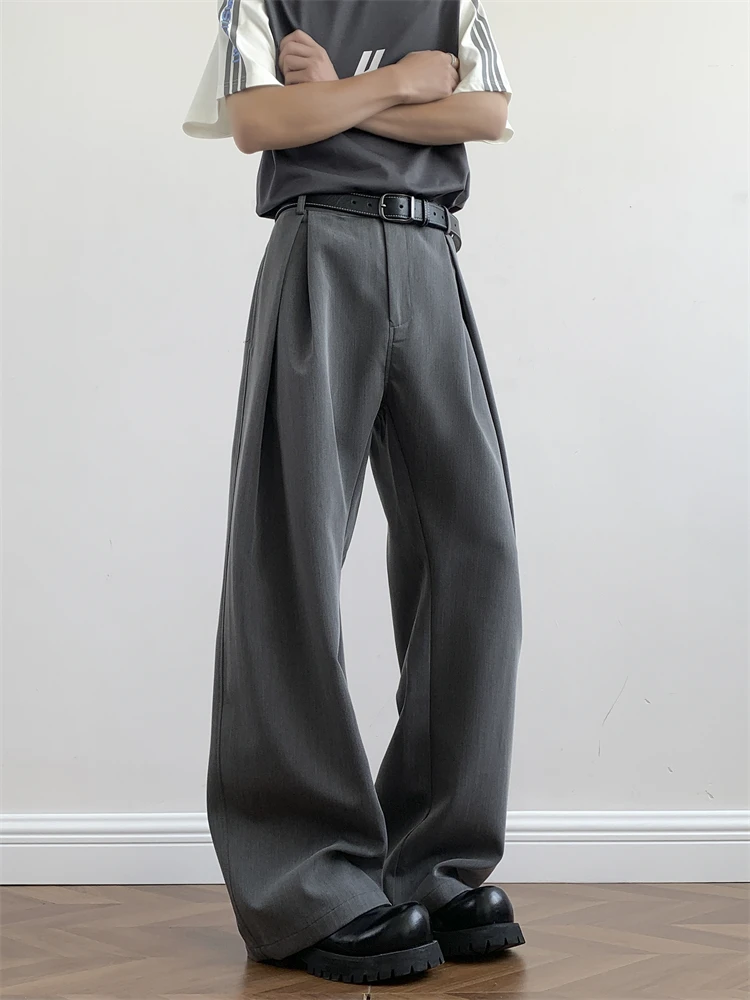 Deep Grey Men's Work Trousers Autumn Winter Straight Leg Casual Pants Commute Business A-Line Wide Leg Knitwear Trousers
Deep Grey Men's Work Trousers Autumn Winter Straight Leg Casual Pants Commute Business A-Line Wide Leg Knitwear Trousers