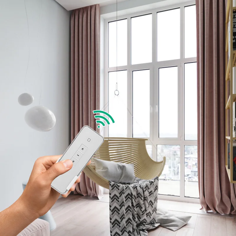 Auto Curtain Opener Track 1.2M-6.2M Smart Curtain Rails Control Customize Motorized Curtains System