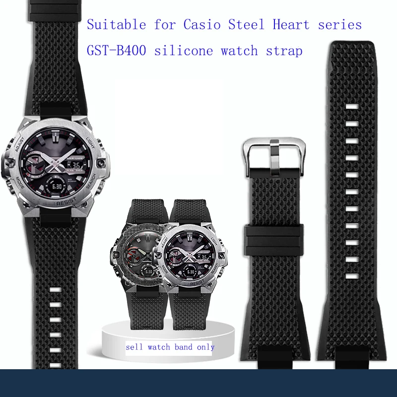 Resin Silicone watchband for Casio G-SHOCK Steel Heart GST-B400 Series Men Replacement Quick Release Strap Bracelet Accessories
Resin Silicone watchband for Casio G-SHOCK Steel Heart GST-B400 Series Men Replacement Quick Release Strap Bracelet Accessories