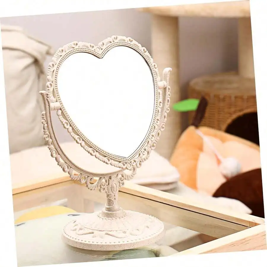 Heart Shaped Vintage Makeup Mirror Double Sided Rotatable Vanity Tabletop Desk Mirror
Heart Shaped Vintage Makeup Mirror Double Sided Rotatable Vanity Tabletop Desk Mirror
