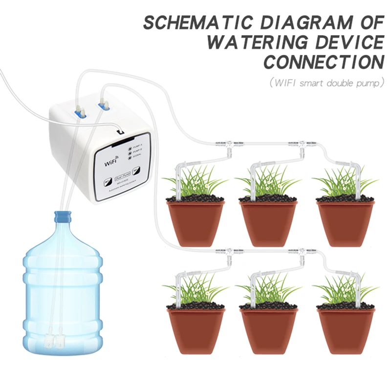 15/20 Head Self-Watering Kits WIFI Mobile APP Control Automatic Timer Waterers Drip Irrigation Plant Watering Device Garden Tool
15/20 Head Self-Watering Kits WIFI Mobile APP Control Automatic Timer Waterers Drip Irrigation Plant Watering Device Garden Tool