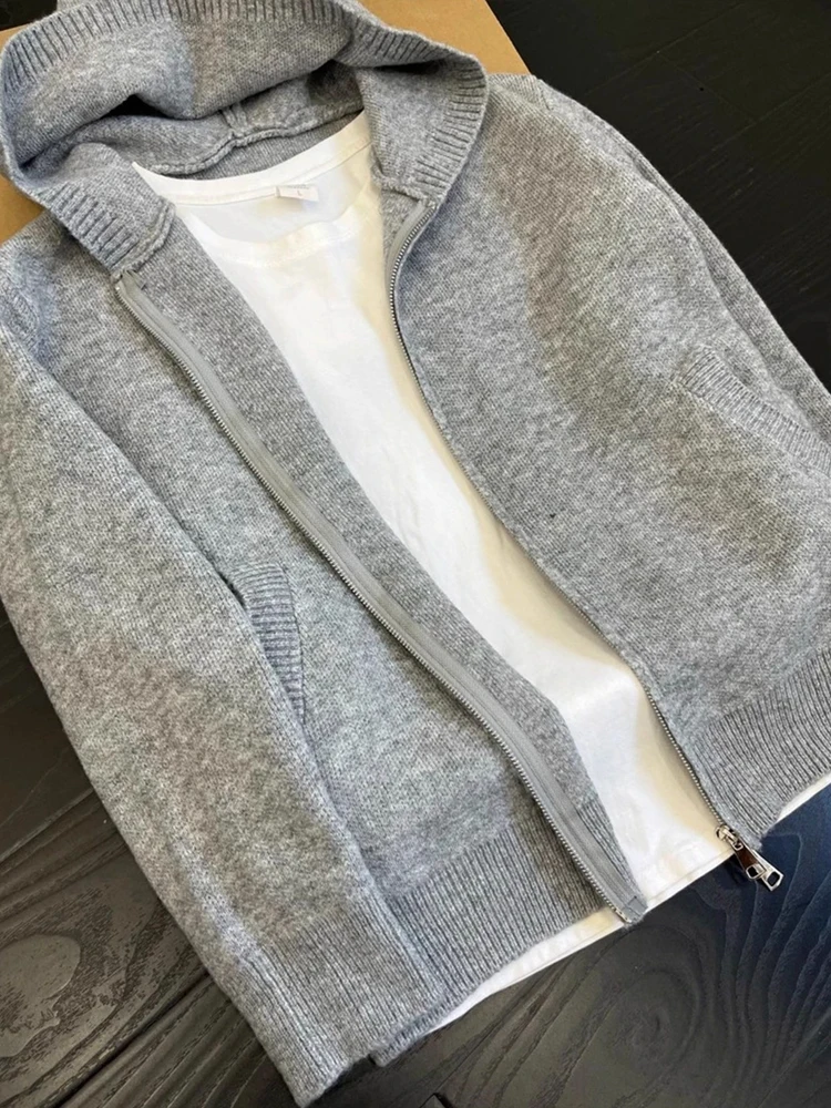 American Sle Knitted Hoodie Men's Autumn Double Zipper Lazy Open Cardigan Retro Casual Loose Top Faionable Youthwear
American Sle Knitted Hoodie Men's Autumn Double Zipper Lazy Open Cardigan Retro Casual Loose Top Faionable Youthwear