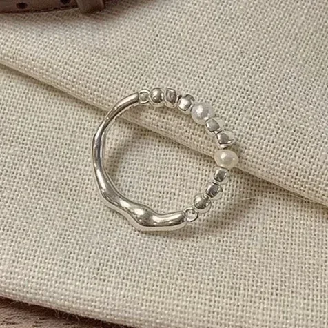 Real 925 Sterling Silver Pearl Irregular Geometric Elastic Rope Adjustable Ring for Women Trendy Fine Jewelry Accessory
Real 925 Sterling Silver Pearl Irregular Geometric Elastic Rope Adjustable Ring for Women Trendy Fine Jewelry Accessory