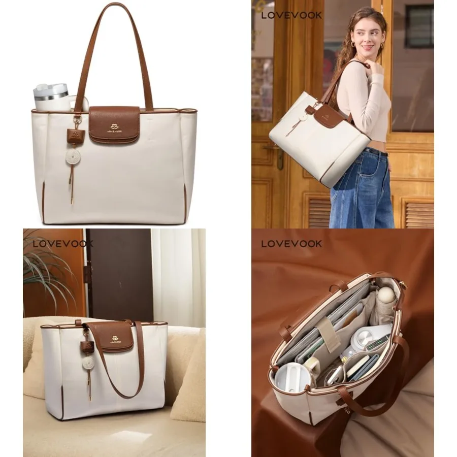 Laptop Tote Bag for Women, Nylon Work Totes with.3 Laptop Compartments, Lightweight Fashion Purse with Large Cup Holder, Travel
Laptop Tote Bag for Women, Nylon Work Totes with.3 Laptop Compartments, Lightweight Fashion Purse with Large Cup Holder, Travel