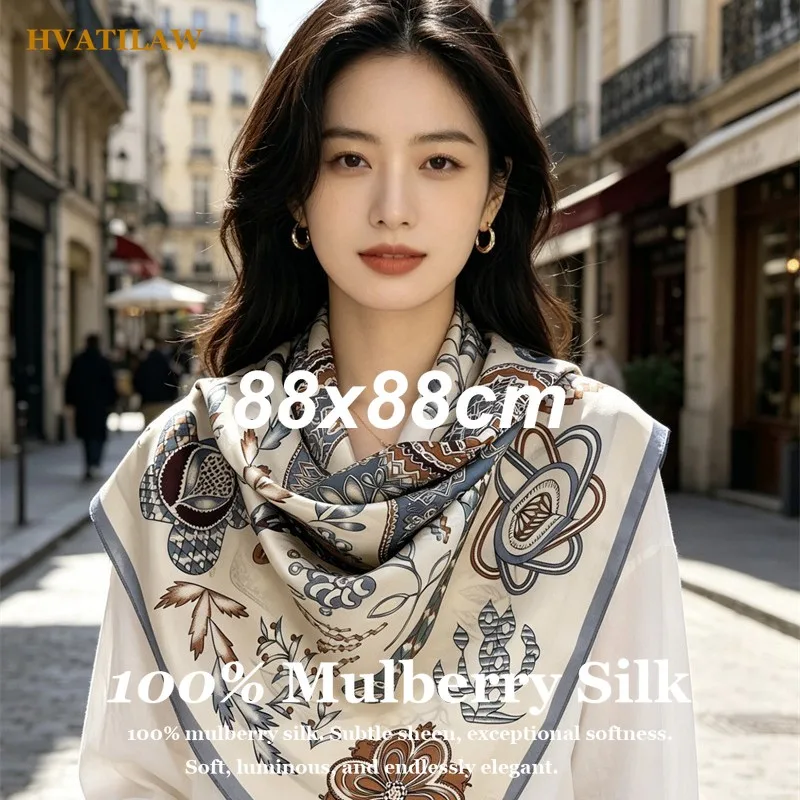 88cm Fashion Horse Soft Foulard Wrap Women Four Seasons Elegant 100% Mulberry Silk Scarf Breathable Bandana Shawl Neck Hair Wrap
88cm Fashion Horse Soft Foulard Wrap Women Four Seasons Elegant 100% Mulberry Silk Scarf Breathable Bandana Shawl Neck Hair Wrap