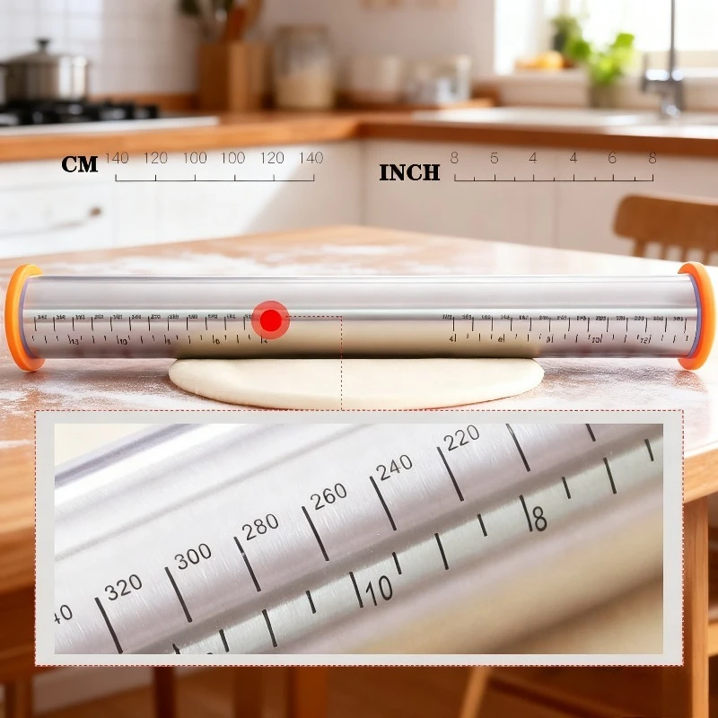 Регулируемый скалка из нержавеющей стали, масштаб регулируемой толщины, палочка для муки, материал для теста, инструмент для замешивания.
Регулируемый скалка из нержавеющей стали, масштаб регулируемой толщины, палочка для муки, материал для теста, инструмент для замешивания.