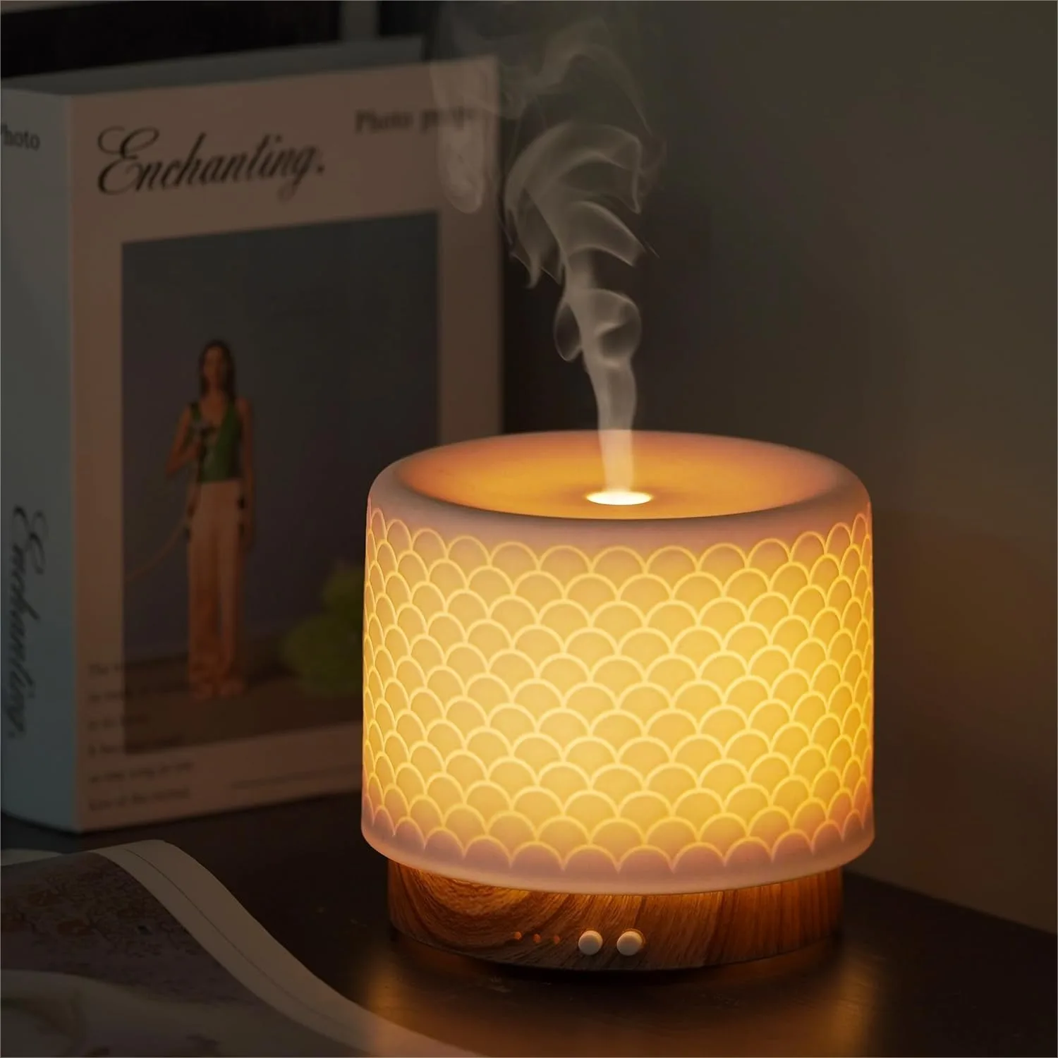 280ml Ceramic Essential Oil Diffuser for Large Room, 2.4MHz Ultrasonic Cool Mist Humidifier with Night Light, Whisper-Quiet for
280ml Ceramic Essential Oil Diffuser for Large Room, 2.4MHz Ultrasonic Cool Mist Humidifier with Night Light, Whisper-Quiet for