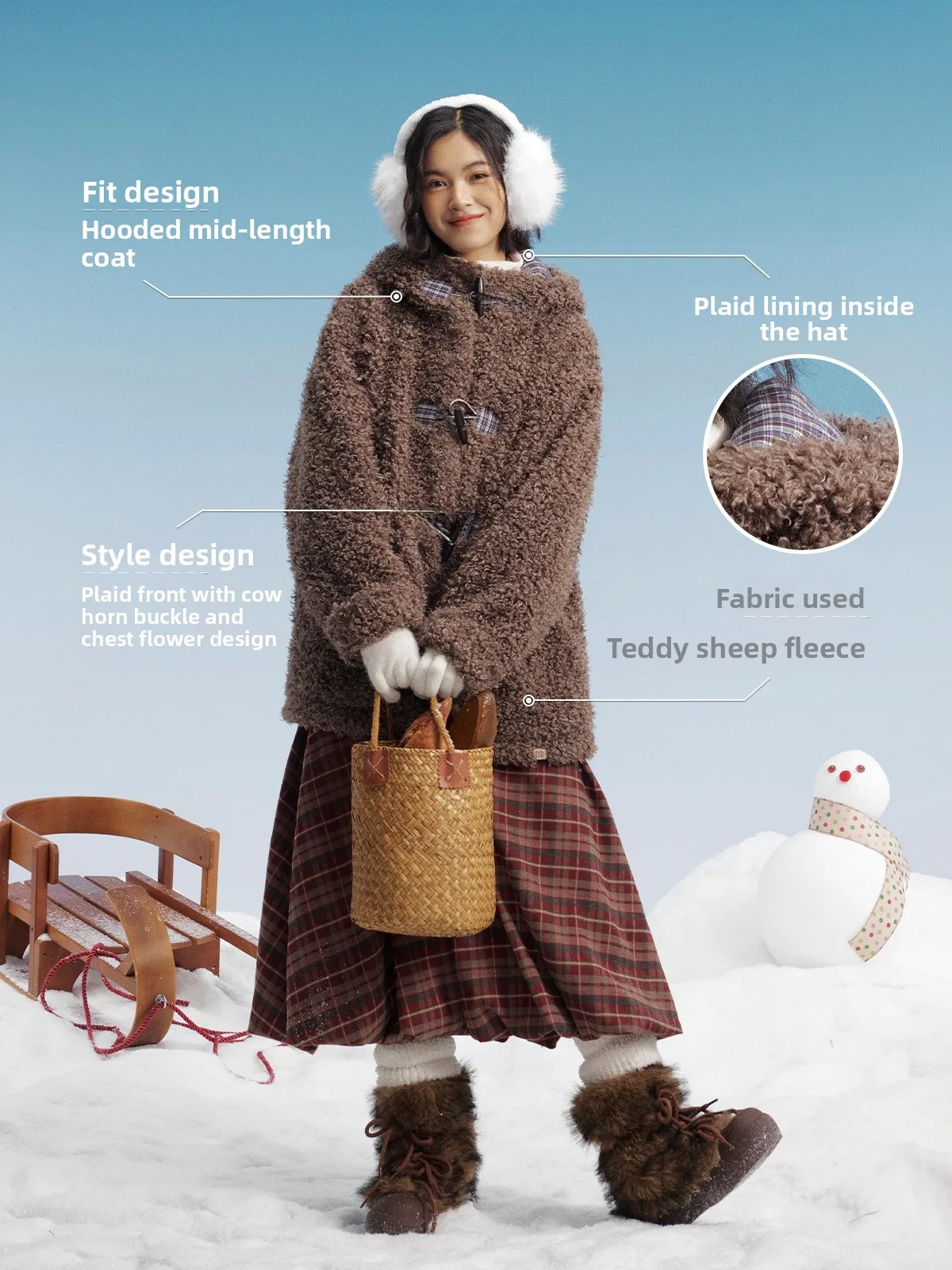 Maood Thiened Lamb Velvet Cotton Jaet Women's Winter Che Pattern Splicing Buttoned Coat Simple Sle Straight Cut
Maood Thiened Lamb Velvet Cotton Jaet Women's Winter Che Pattern Splicing Buttoned Coat Simple Sle Straight Cut