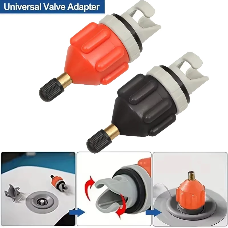 Air Valve Adaptor Kit For SUP Board Inflatable Pump Adapter Paddle Boat Kayak Air Valve Pump Connector Combo Kit Black / Orange
Air Valve Adaptor Kit For SUP Board Inflatable Pump Adapter Paddle Boat Kayak Air Valve Pump Connector Combo Kit Black / Orange