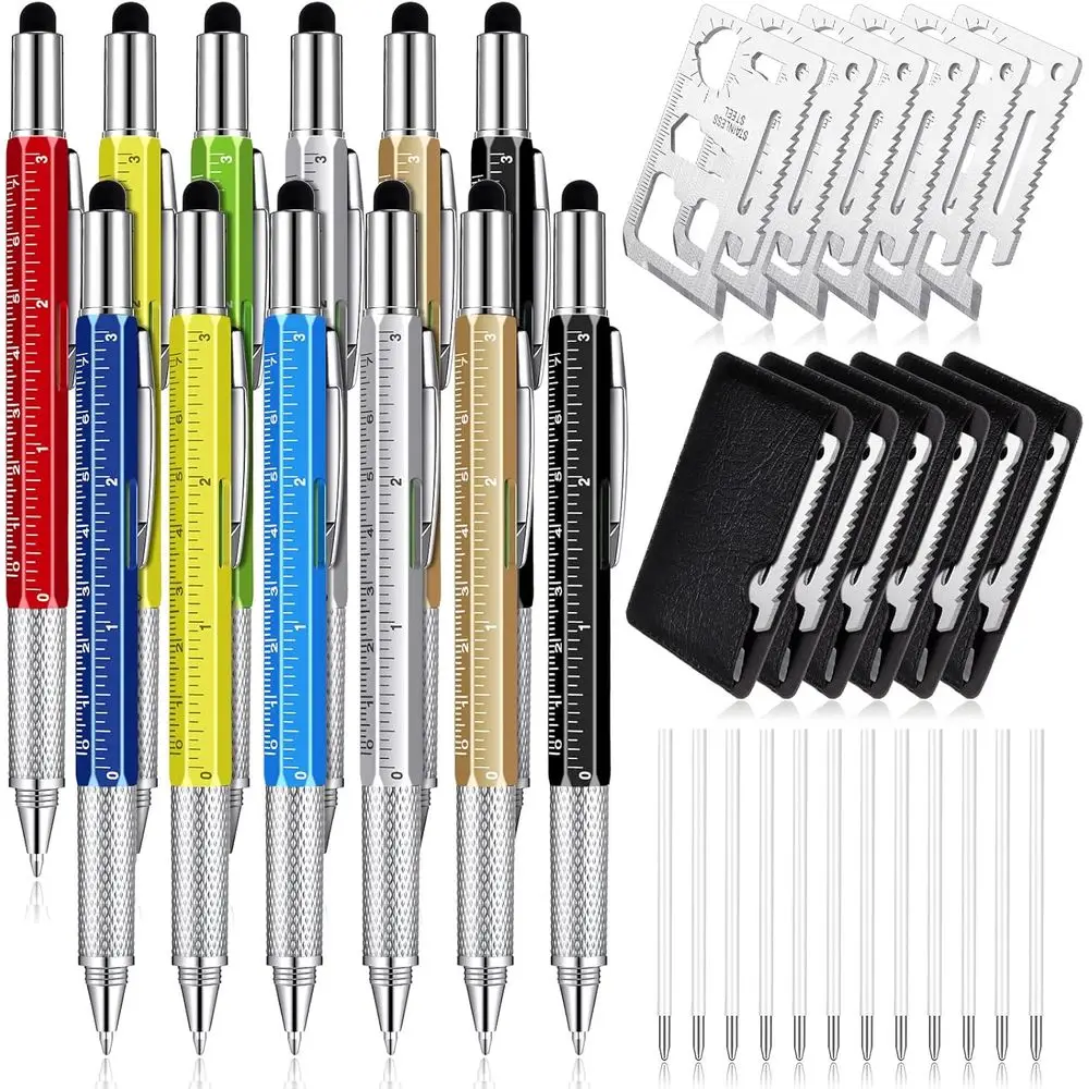 36-Piece Multi-Tool Pen Set: 6-in-1 Tool Pen, 11-in-1 Stainless Steel Bottle Opener, and Black Refillable Christmas Stocking Stu
36-Piece Multi-Tool Pen Set: 6-in-1 Tool Pen, 11-in-1 Stainless Steel Bottle Opener, and Black Refillable Christmas Stocking Stu