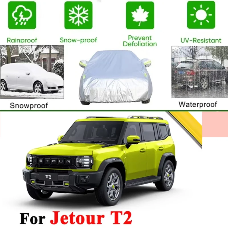 For Chery Jetour T2 2023-2026 2024 2025 Full Car Covers Outdoor Sun Anti UV Rain Snow Dust Protection Oxford Cloth Accessories
For Chery Jetour T2 2023-2026 2024 2025 Full Car Covers Outdoor Sun Anti UV Rain Snow Dust Protection Oxford Cloth Accessories