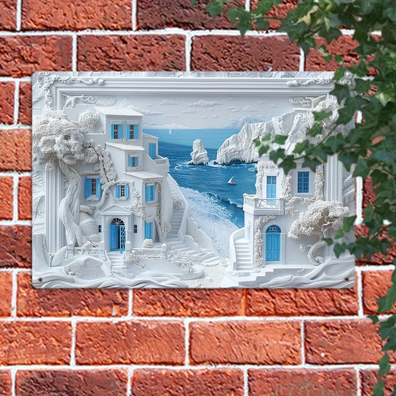 Charming Greek Island Scene Aluminum Wall Art, Vintage Metal Tin Sign for Bedroom, Bathroom Decor | Durable & Easy-to-Install
Charming Greek Island Scene Aluminum Wall Art, Vintage Metal Tin Sign for Bedroom, Bathroom Decor | Durable & Easy-to-Install