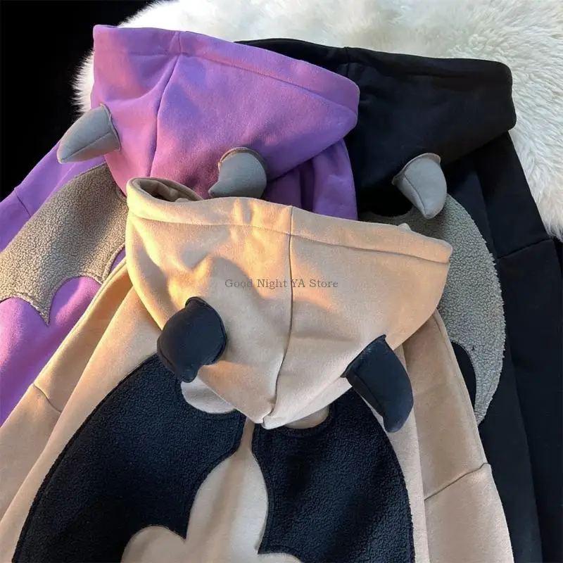 Comfortable and Trendy Women Harajuku Devil Wing Hoodie Oversized Long Sleeve Gothic Hooded Zipper Sweatshirt
Comfortable and Trendy Women Harajuku Devil Wing Hoodie Oversized Long Sleeve Gothic Hooded Zipper Sweatshirt
