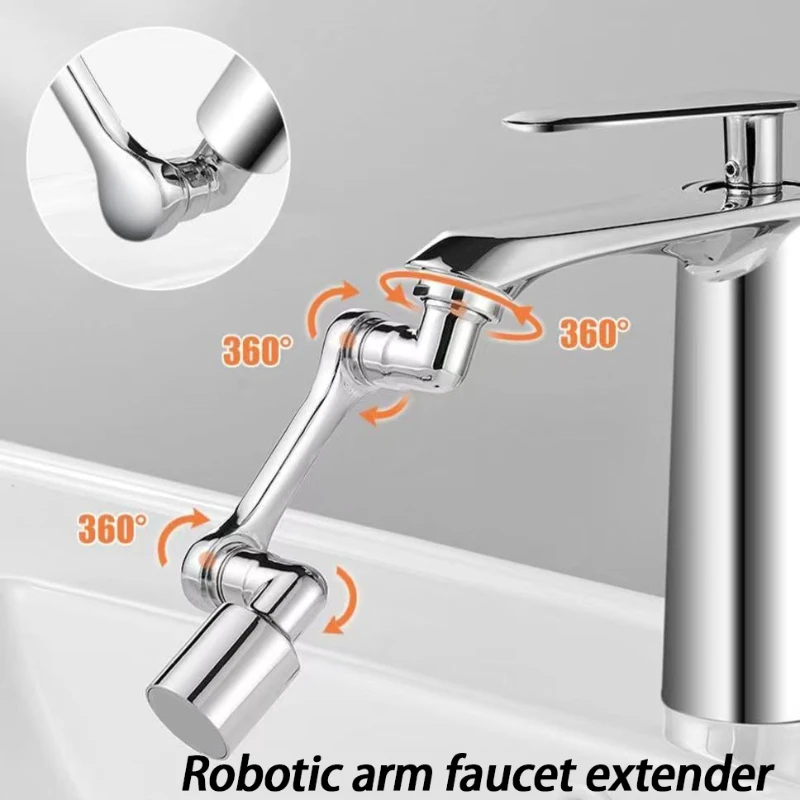Robotic Arm Bathroom Sink Faucet, 1080° Rotation Adjustable Extended Kitchen Faucet, Bathroom Brushing and Washing Nozzle
Robotic Arm Bathroom Sink Faucet, 1080° Rotation Adjustable Extended Kitchen Faucet, Bathroom Brushing and Washing Nozzle