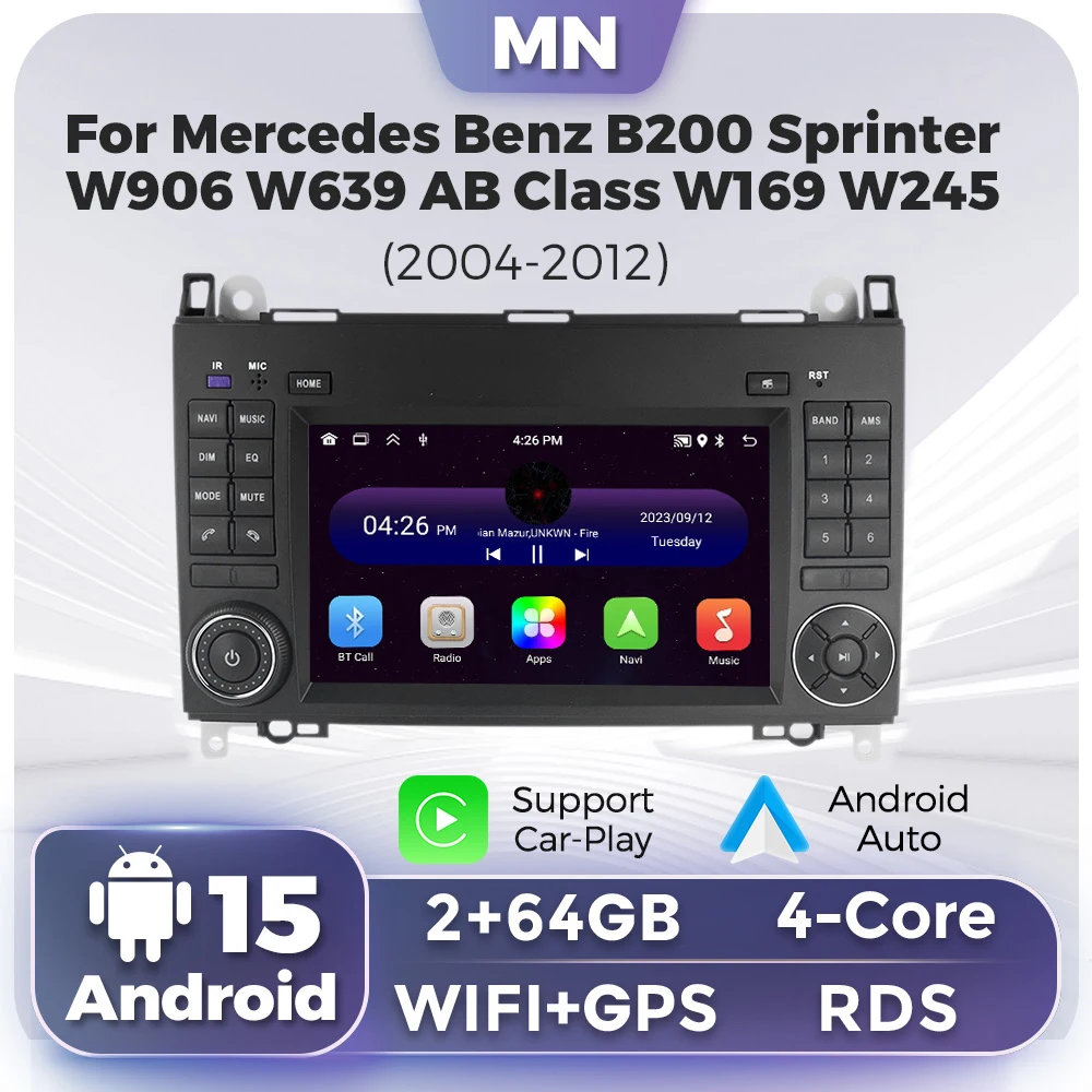 7" 2din Android Car Radio Stereo Video Player For Mercedes Benz B200 A B Class W169 W245 Viano Vito W639 Sprinter W906 Carplay
7" 2din Android Car Radio Stereo Video Player For Mercedes Benz B200 A B Class W169 W245 Viano Vito W639 Sprinter W906 Carplay