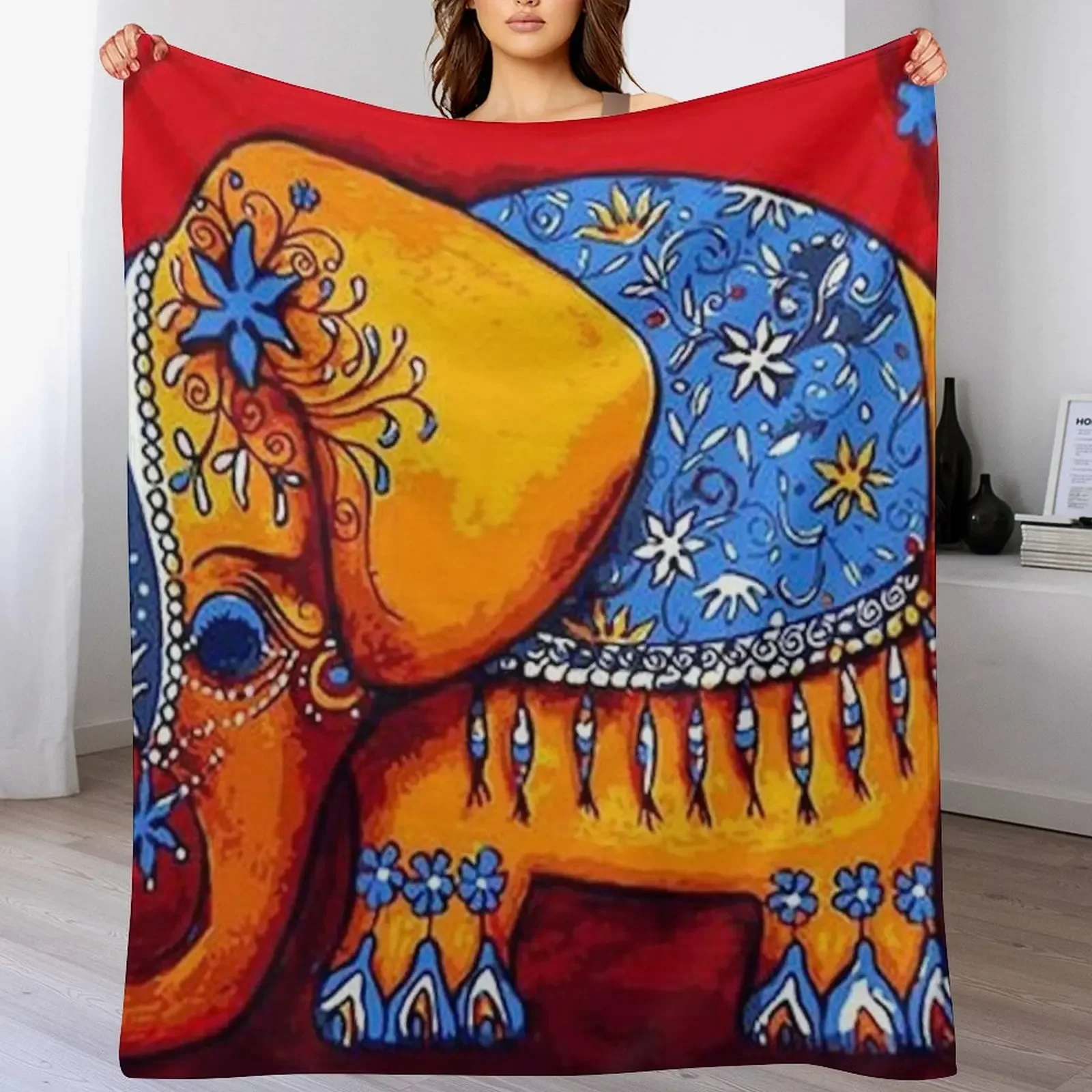 The Royal Elephant - Bright Indian Artwork - Traditional yet Modern Throw Blanket Single Cute Blankets
The Royal Elephant - Bright Indian Artwork - Traditional yet Modern Throw Blanket Single Cute Blankets