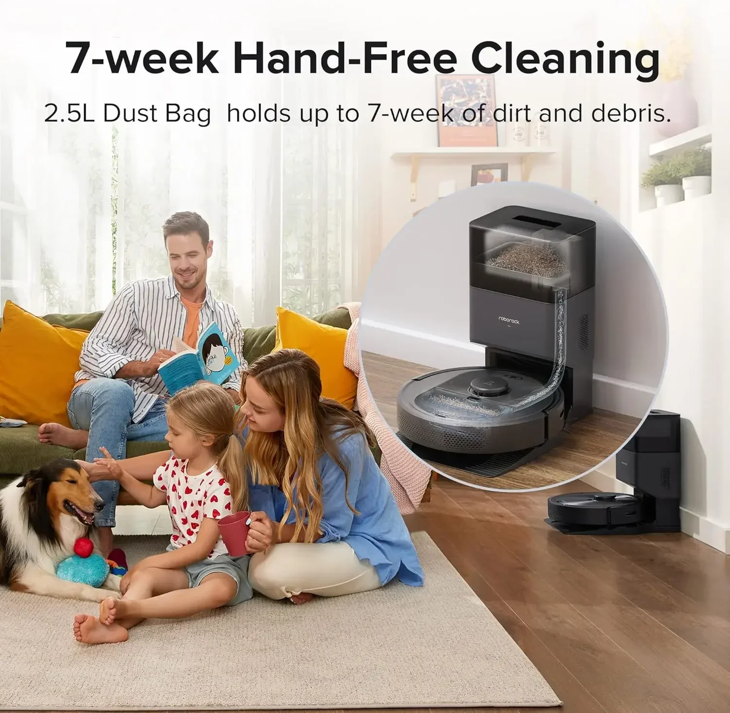 roborock Q5+ Robot Vacuum with Self-Empty Dock, Hands-Free Cleaning for up to 7 Weeks, 2700Pa Max Suction, 180mins Max Run-Time
roborock Q5+ Robot Vacuum with Self-Empty Dock, Hands-Free Cleaning for up to 7 Weeks, 2700Pa Max Suction, 180mins Max Run-Time