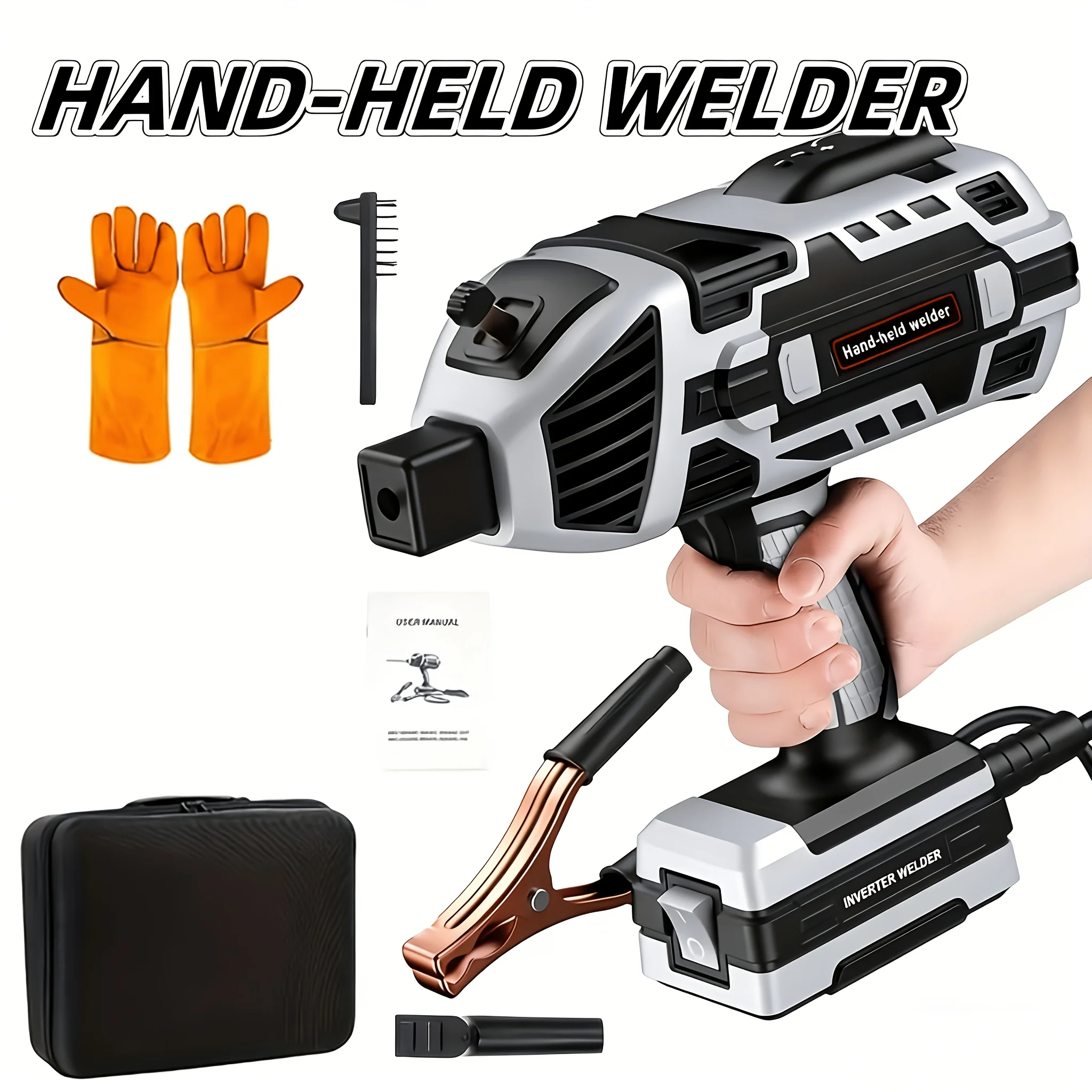 Portable Electric Welding Machine, 110V Handheld Welder with IGBT Inverter, 120A, 5-Speed Current Setting, Digital Display, Portable ARC Welder Gun for 1/16"-1/8" Welding Rods, Welding Tool Kit, Perfect Gift for Repairs (Welding Rod Not Included)
Portable Electric Welding Machine, 110V Handheld Welder with IGBT Inverter, 120A, 5-Speed Current Setting, Digital Display, Portable ARC Welder Gun for 1/16"-1/8" Welding Rods, Welding Tool Kit, Perfect Gift for Repairs (Welding Rod Not Included)