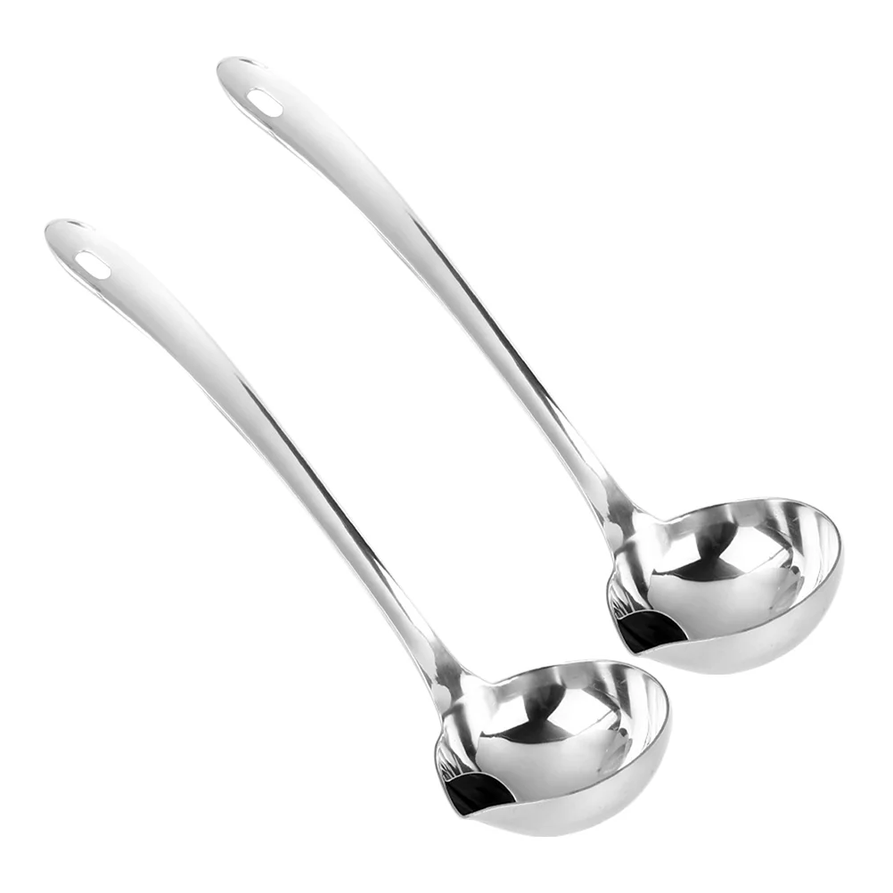 2 Pcs Frying Soup Spoon Spoons Ladle with Spout Silver Stainless Steel Fat Skimmer
2 Pcs Frying Soup Spoon Spoons Ladle with Spout Silver Stainless Steel Fat Skimmer