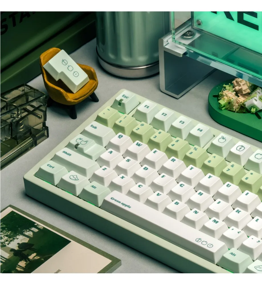 Keycap PBT sublimation mechanical keyboard periphery customized green table
Keycap PBT sublimation mechanical keyboard periphery customized green table