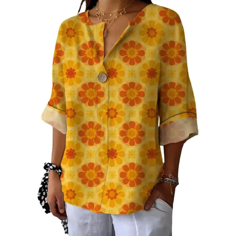 Women's Casual Fashion Loose Summer Long Sleeve 3d Printed Shirt Fashion Vintage Flower Pattern, Butterfly Leopard Print
Women's Casual Fashion Loose Summer Long Sleeve 3d Printed Shirt Fashion Vintage Flower Pattern, Butterfly Leopard Print
