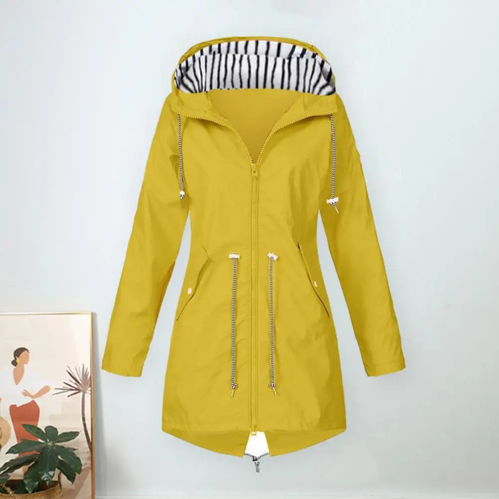 Jacket Coat Stylish Waterproof Hooded Jackets for Women for Spring Autumn with Side Pockets Drawstring Tops Hooded Windbreaker
Jacket Coat Stylish Waterproof Hooded Jackets for Women for Spring Autumn with Side Pockets Drawstring Tops Hooded Windbreaker