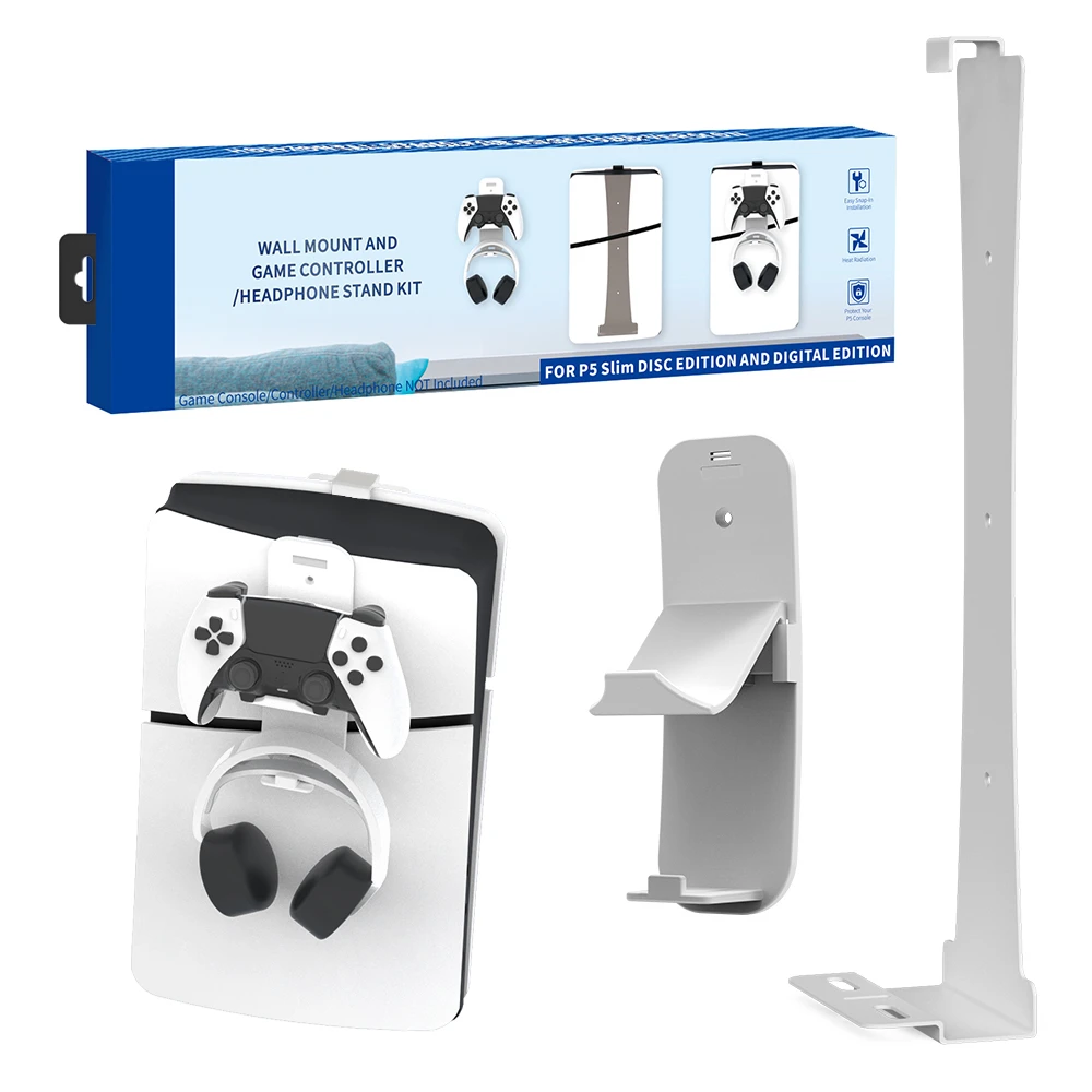 For PS5 SLIM Console Wall Mount + Storage Hook Set For P5 SLIM Storage Accessories
For PS5 SLIM Console Wall Mount + Storage Hook Set For P5 SLIM Storage Accessories