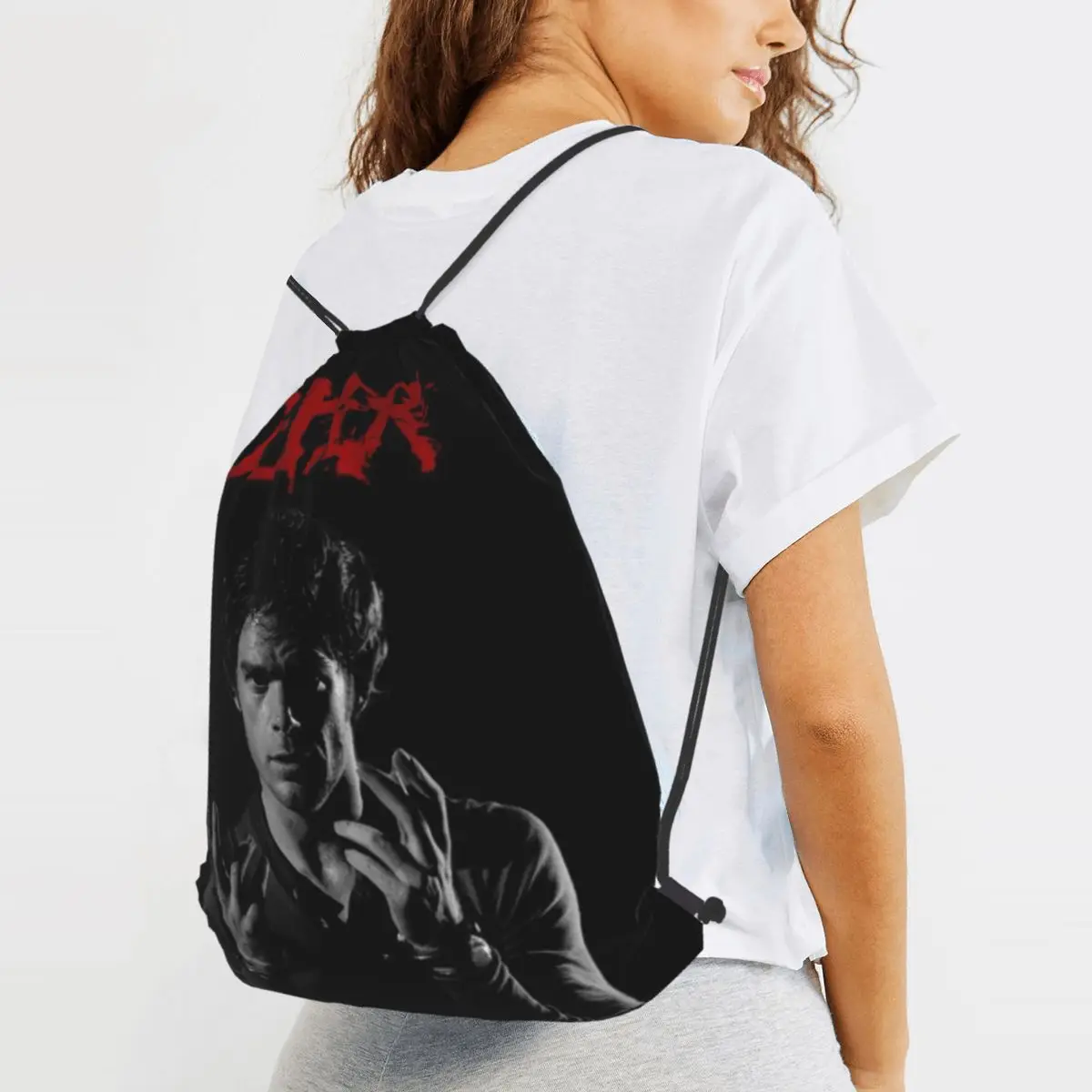 Movie Dexter Morgan Backpacks Fashion Drawstring Bags Sports Bag Book Bags for Man Woman School
Movie Dexter Morgan Backpacks Fashion Drawstring Bags Sports Bag Book Bags for Man Woman School