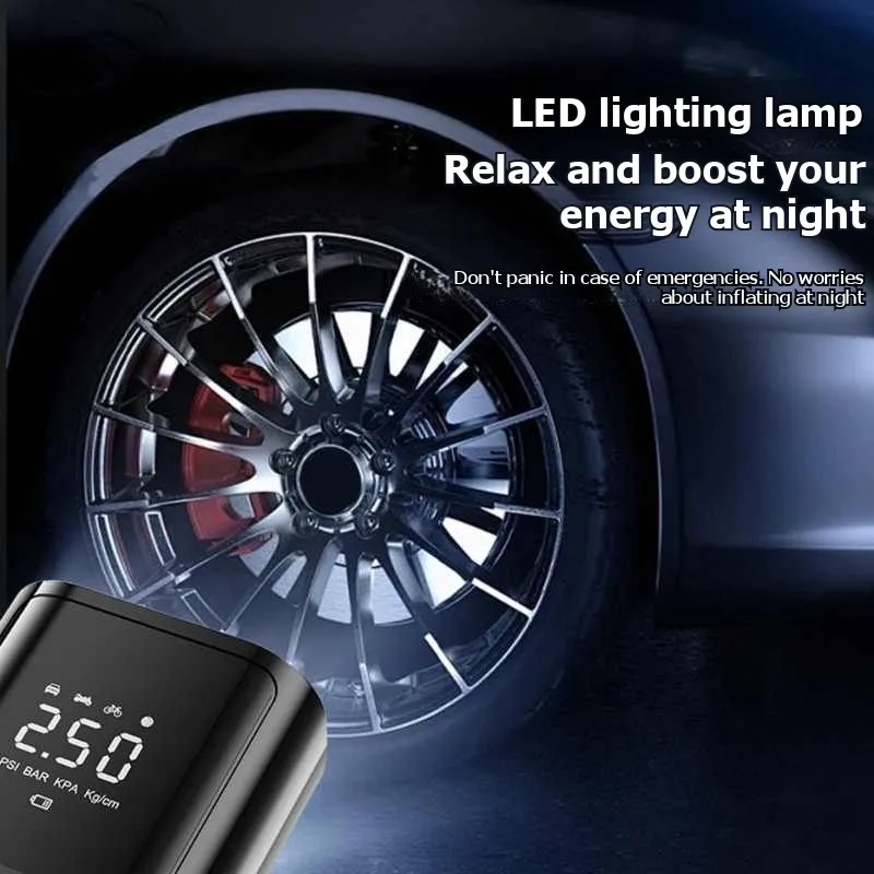 N26R-Cordless Air Pump With Digital Pressure Gauge And Auto Shut-Off, 120 PSI Brushless Tire Inflator For Bikes, Cars And Balls
N26R-Cordless Air Pump With Digital Pressure Gauge And Auto Shut-Off, 120 PSI Brushless Tire Inflator For Bikes, Cars And Balls