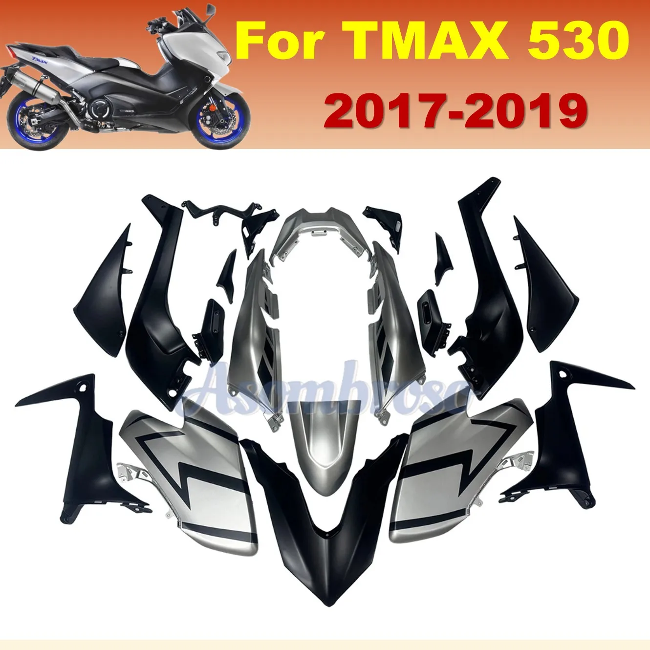 Complete Maxi-Scooter Body Kit For Yamaha TMAX530 XP530 2017 2018 2019 Full Fairing Guard Shells Combo
Complete Maxi-Scooter Body Kit For Yamaha TMAX530 XP530 2017 2018 2019 Full Fairing Guard Shells Combo