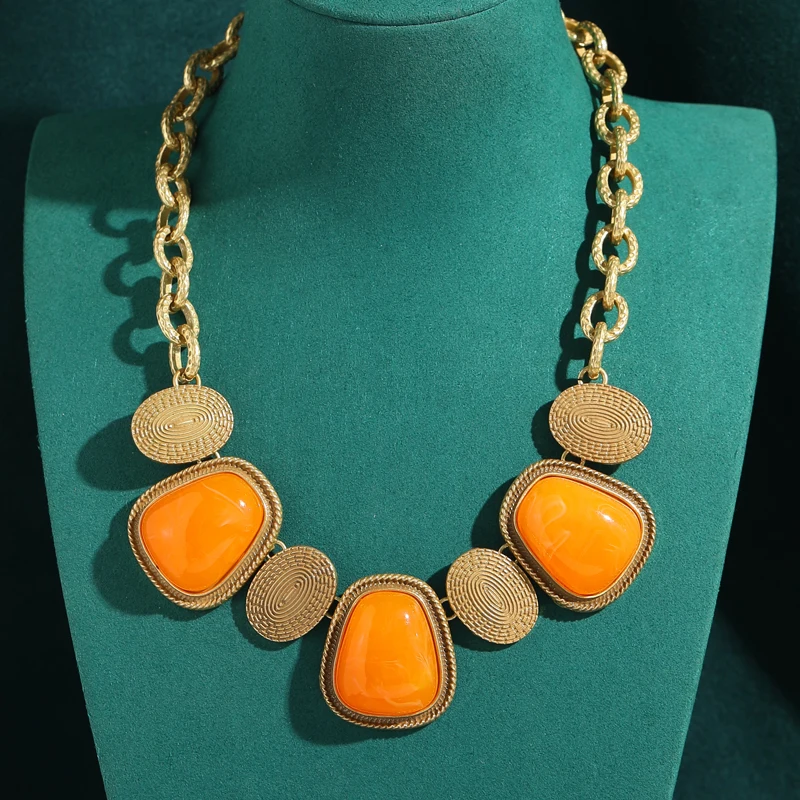 Antique Gold Plated Yellow Stone Choker Necklace Vintage Irregular Retro Designer Women Anniversary Trend Jewelry 2026 Gift New
Antique Gold Plated Yellow Stone Choker Necklace Vintage Irregular Retro Designer Women Anniversary Trend Jewelry 2026 Gift New