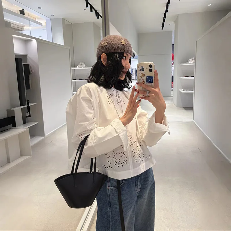 Withered Hollow Embroidery Loose Round Neck Top Woman Clothes Shirts & Blouses Women's Clothes Shirts Tops
Withered Hollow Embroidery Loose Round Neck Top Woman Clothes Shirts & Blouses Women's Clothes Shirts Tops