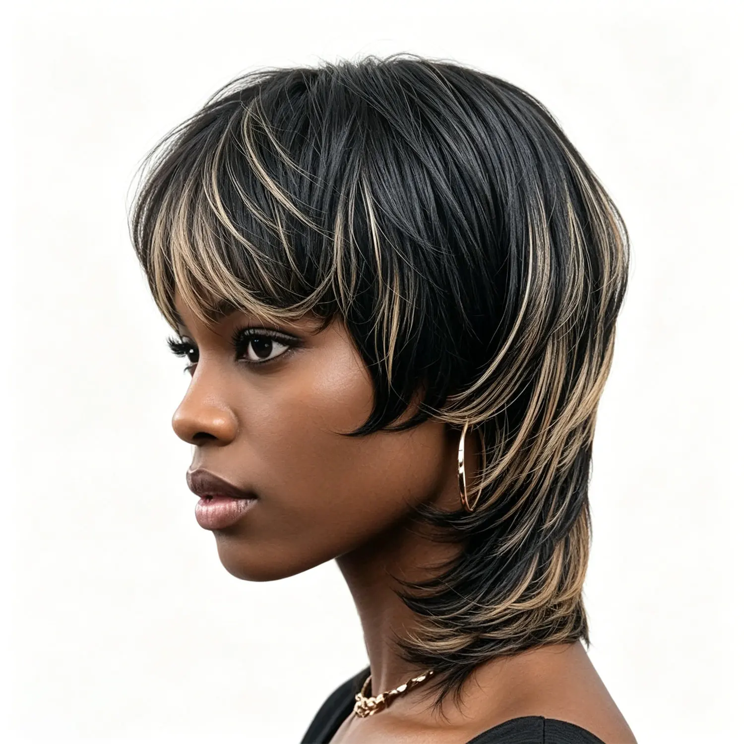 Mullet Wig for Women Human Hair Wig Full Machine Made Ombre Blonde Highlight Short Wave Layered Wig For Black Women Daily Use
Mullet Wig for Women Human Hair Wig Full Machine Made Ombre Blonde Highlight Short Wave Layered Wig For Black Women Daily Use