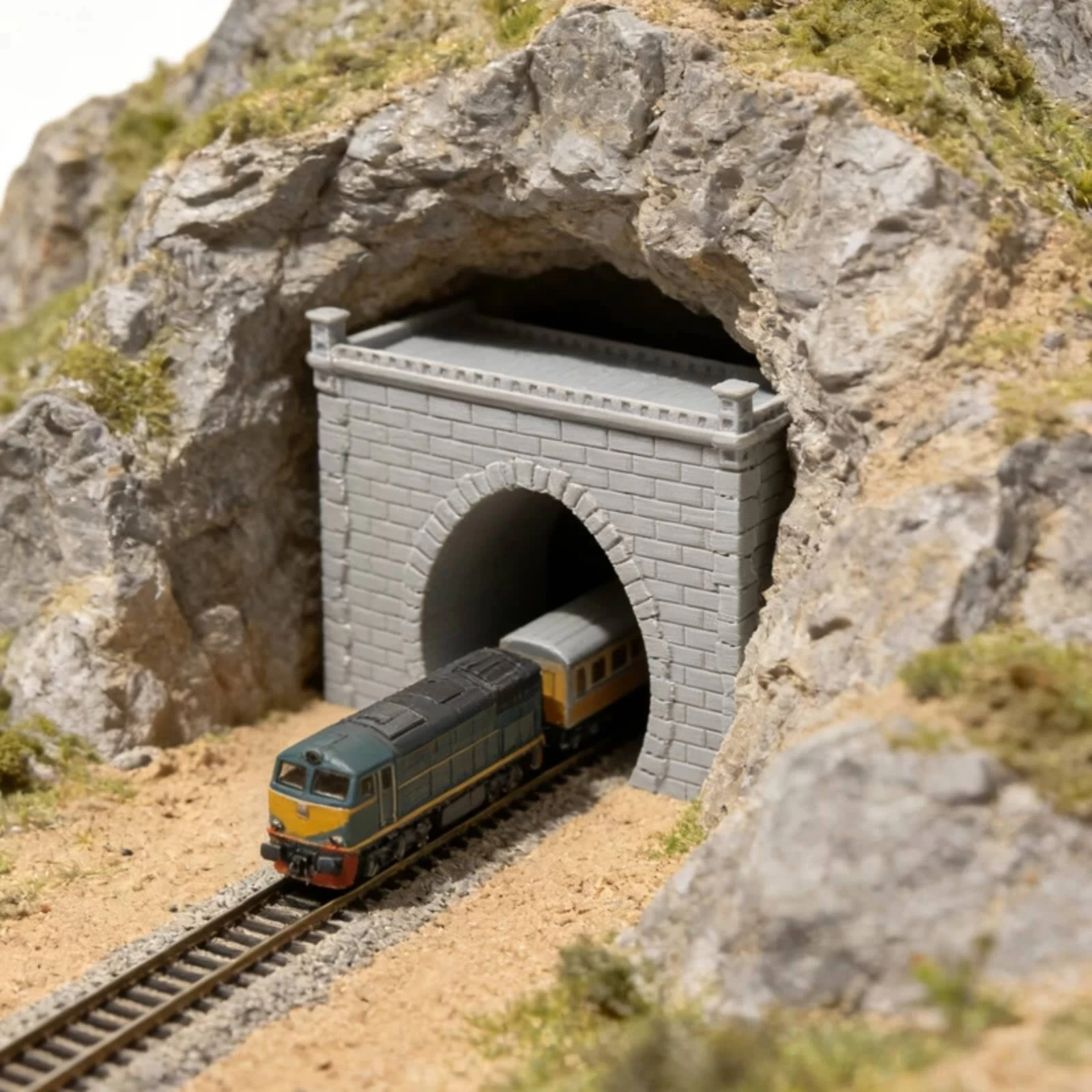 N Scale Tunnel Portal with Stairs Stone Wall Bridge Miniature Railway Arch Realistic for Model Scene Builders
N Scale Tunnel Portal with Stairs Stone Wall Bridge Miniature Railway Arch Realistic for Model Scene Builders