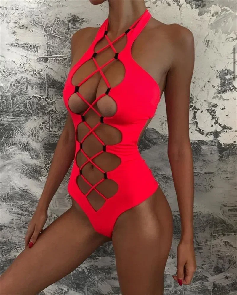 Hollow Out Swimwear Women 2024 High Neck Solid Black Cut Out Backless Monokini Bandage Bathing Suit Holiday One-Piece Swimsuit
Hollow Out Swimwear Women 2024 High Neck Solid Black Cut Out Backless Monokini Bandage Bathing Suit Holiday One-Piece Swimsuit
