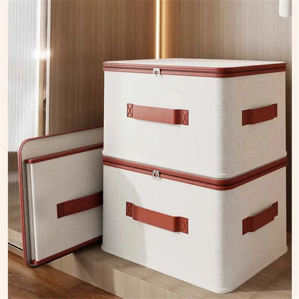 Linen Zipper Storage Boxes, Non-Woven Fabric Clothing Organizer Bins for Home Bedroom Closet Organization,Include Good Helpers
Linen Zipper Storage Boxes, Non-Woven Fabric Clothing Organizer Bins for Home Bedroom Closet Organization,Include Good Helpers 